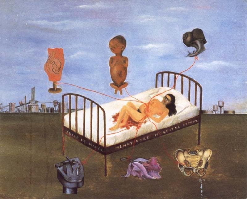 Henry Ford Hospital portrays Frida Kahlo-s Loss of he second pregnancy., Frida Kahlo
